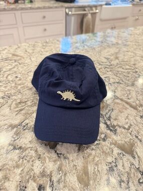 H&M Navy Baseball Cap with Embroidered Dinosaur